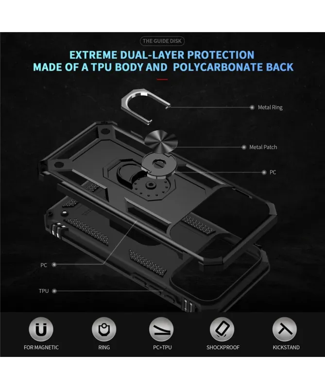 Coque iPhone 17 Pro Max Hybride Fonction Support Noir - photo 2