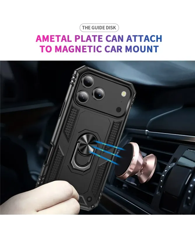 Coque iPhone 17 Pro Max Hybride Fonction Support Noir - photo 4