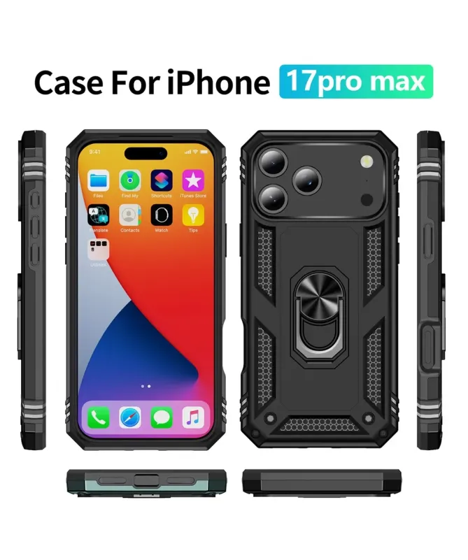 Coque iPhone 17 Pro Max Hybride Fonction Support Noir - photo 7