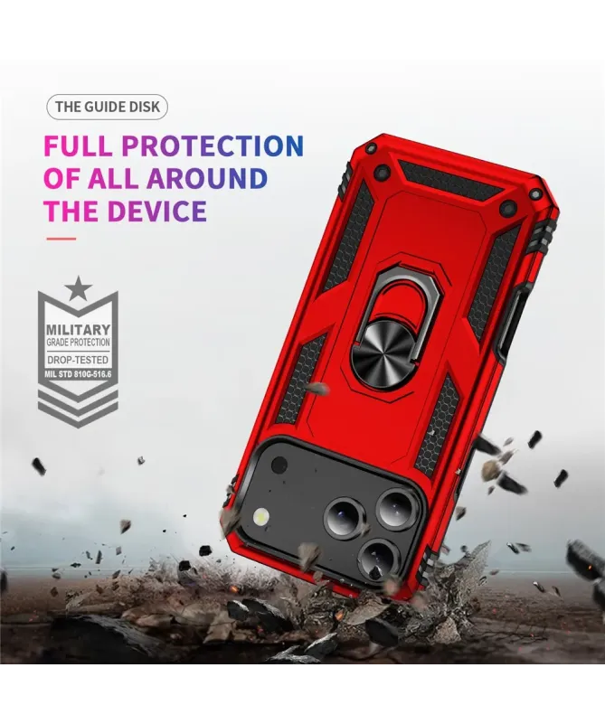 Coque iPhone 17 Pro Max Hybride Fonction Support Rouge - photo 12