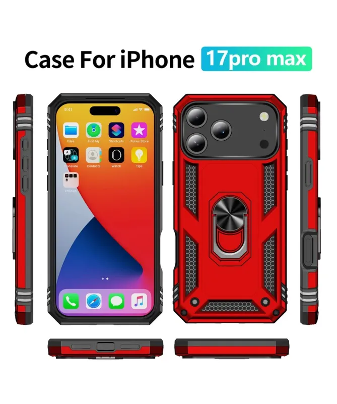 Coque iPhone 17 Pro Max Hybride Fonction Support Rouge - photo 14