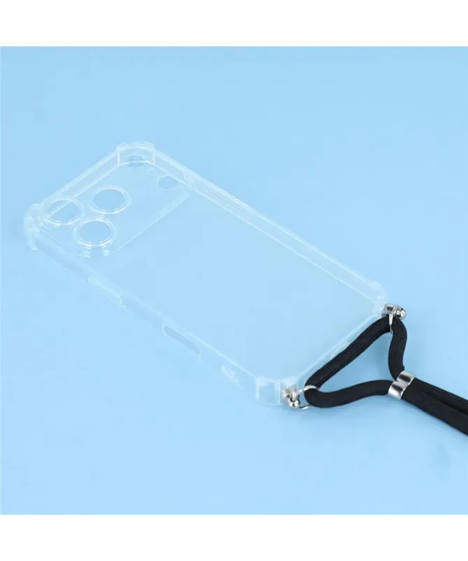 Coque iPhone 17 Pro Max transparente avec cordon | Cléos