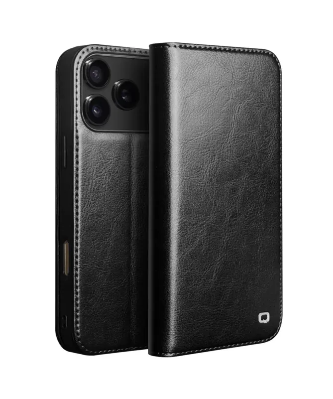 Housse iPhone 17 Pro Max fait main en cuir véritable