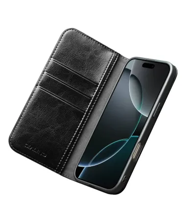 Housse iPhone 17 Pro Max fait main en cuir véritable