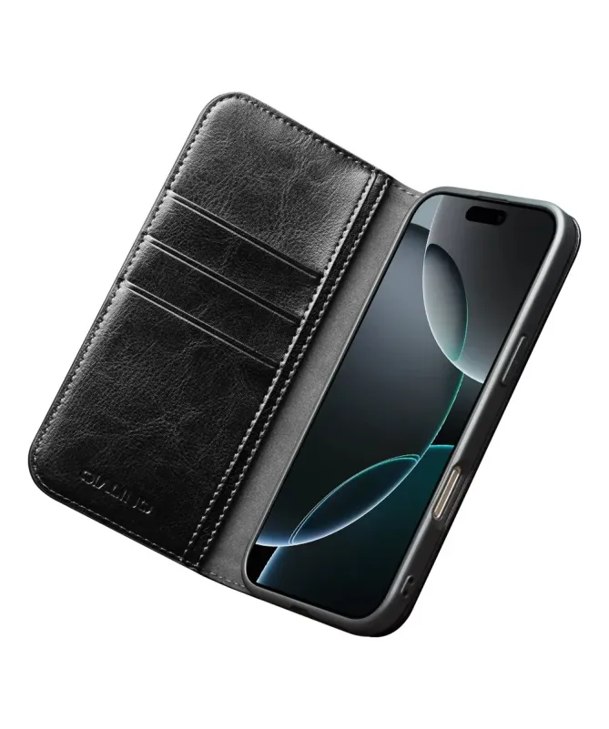 Housse iPhone 17 Pro Max fait main en cuir véritable