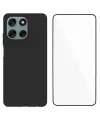 Coque Noire Mat Moto G56 5G avec Verre Trempé