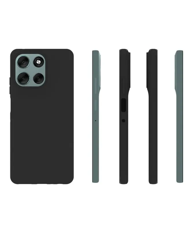 Coque Noire Mat Moto G56 5G avec Verre Trempé
