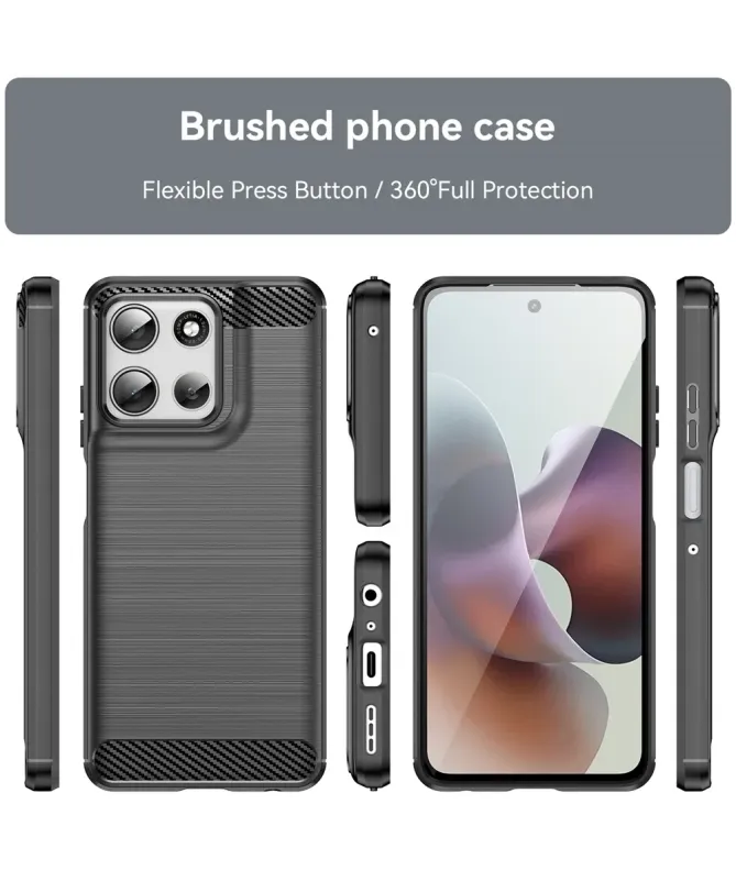 Coque Moto G56 5G flexible effet brossé