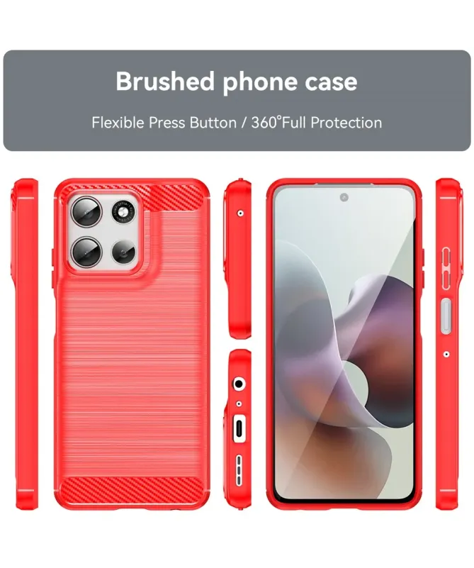 Coque Moto G56 5G flexible effet brossé