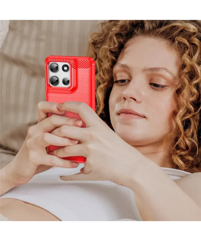 Coque Moto G56 5G flexible effet brossé