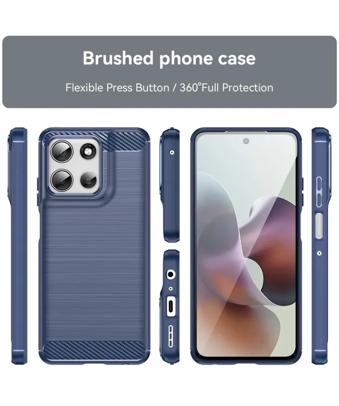 Coque Moto G56 5G flexible effet brossé