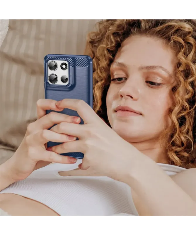 Coque Moto G56 5G flexible effet brossé