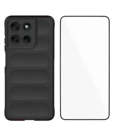 Coque Moto G56 5G Rugged silicone avec verre trempé