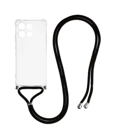 Coque Moto G56 5G transparente avec cordon | Cléos