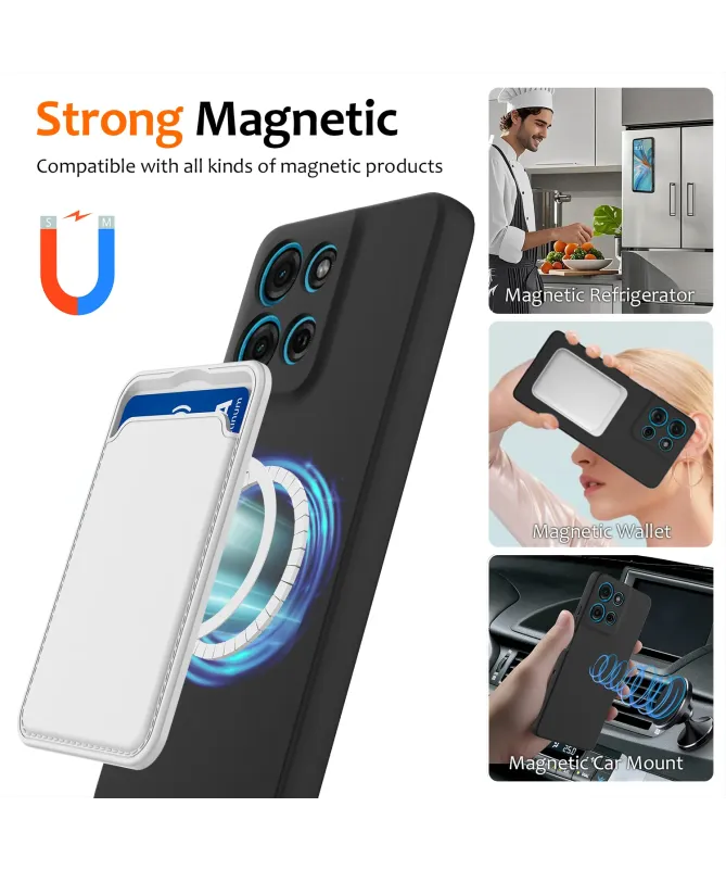 Coque Moto G56 5G Silicone Liquide MagSafe, Lanière