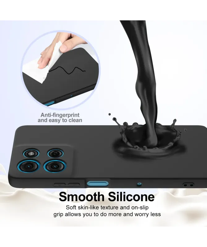 Coque Moto G56 5G Silicone Liquide MagSafe, Lanière