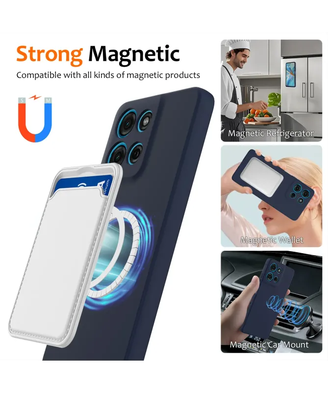 Coque Moto G56 5G Silicone Liquide MagSafe, Lanière