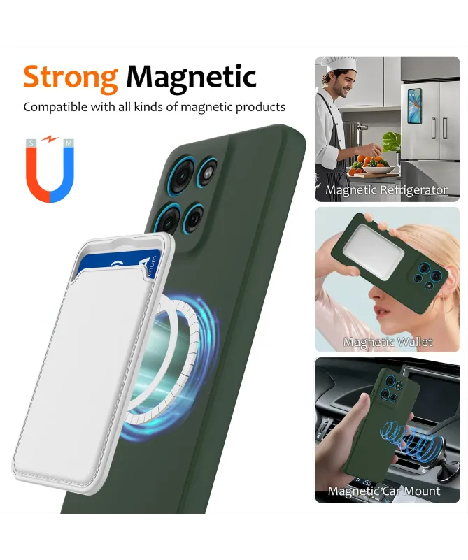 Coque Moto G56 5G Silicone Liquide MagSafe, Lanière