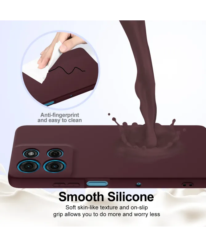 Coque Moto G56 5G Silicone Liquide MagSafe, Lanière