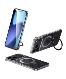 Coque iPhone 17 Pro Max | Fibre Carbone MagSafe avec Support