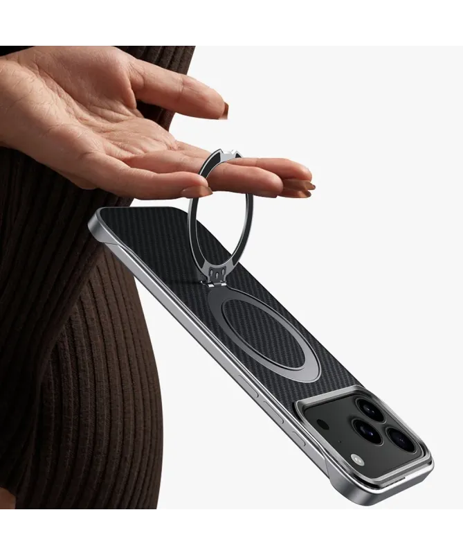 Coque iPhone 17 Pro Max | Fibre Carbone MagSafe avec Support