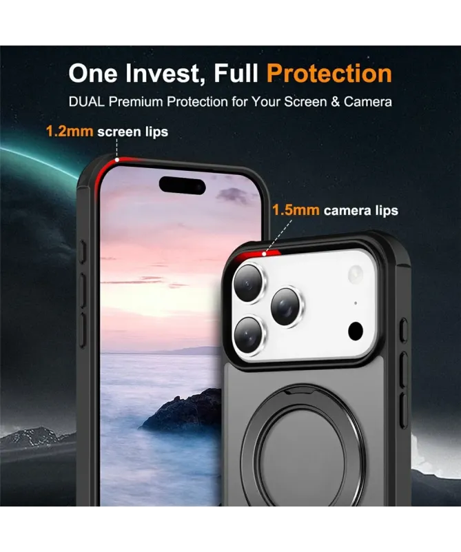 Coque iPhone 17 Pro Max | Antichoc MagSafe avec Anneau