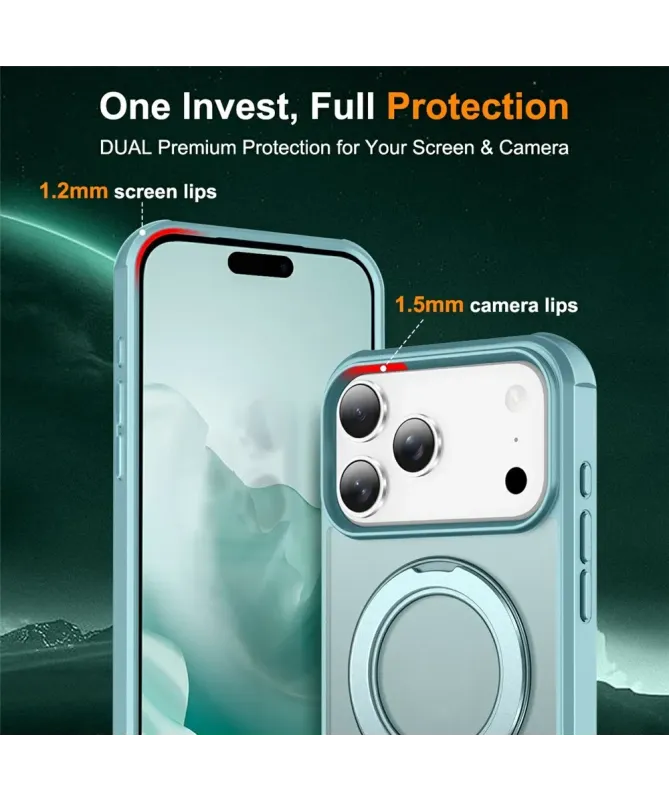 Coque iPhone 17 Pro Max | Antichoc MagSafe avec Anneau