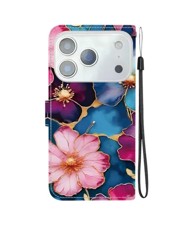 Housse iPhone 17 Pro Max | Portefeuille Fleurs
