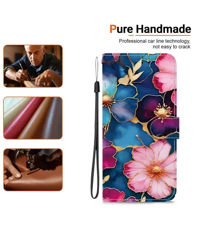 Housse iPhone 17 Pro Max | Portefeuille Fleurs