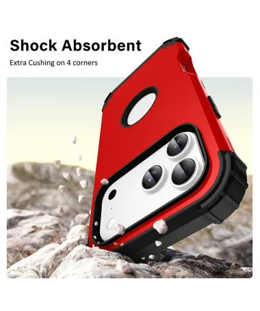 Coque iPhone 17 Pro Max L-Style Antichoc Rouge - photo 8