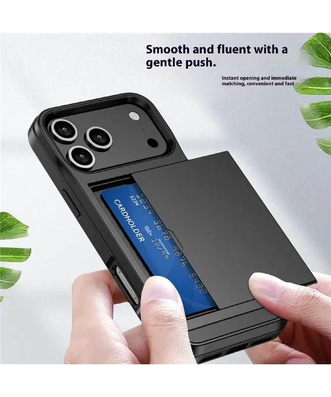 Coque iPhone 17 Pro Max LoCard effet mat porte cartes