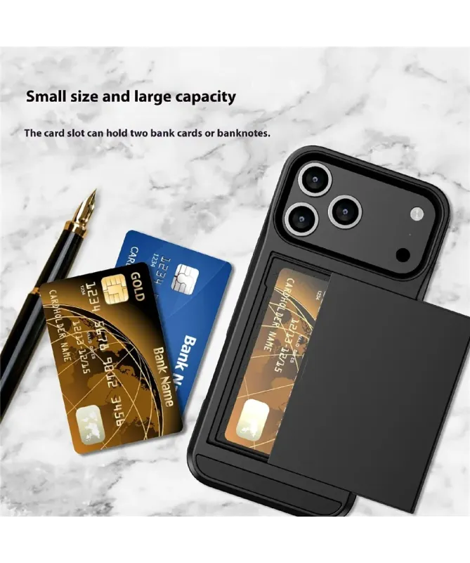 Coque iPhone 17 Pro Max LoCard effet mat porte cartes