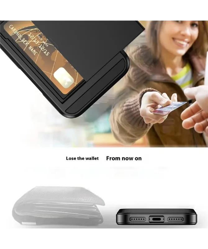 Coque iPhone 17 Pro Max LoCard effet mat porte cartes