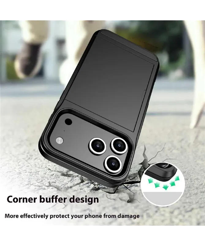 Coque iPhone 17 Pro Max LoCard effet mat porte cartes