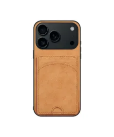 Coque iPhone 17 Pro Max | Étui Cuir Carte & Support
