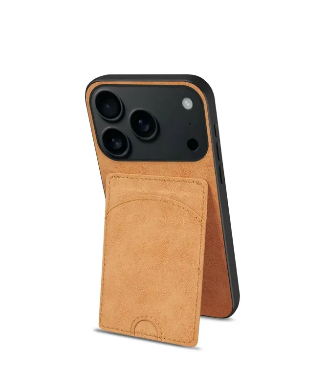 Coque iPhone 17 Pro Max | Étui Cuir Carte & Support