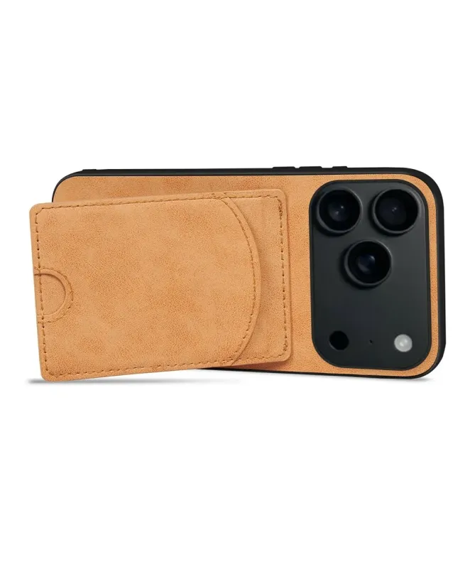 Coque iPhone 17 Pro Max | Étui Cuir Carte & Support