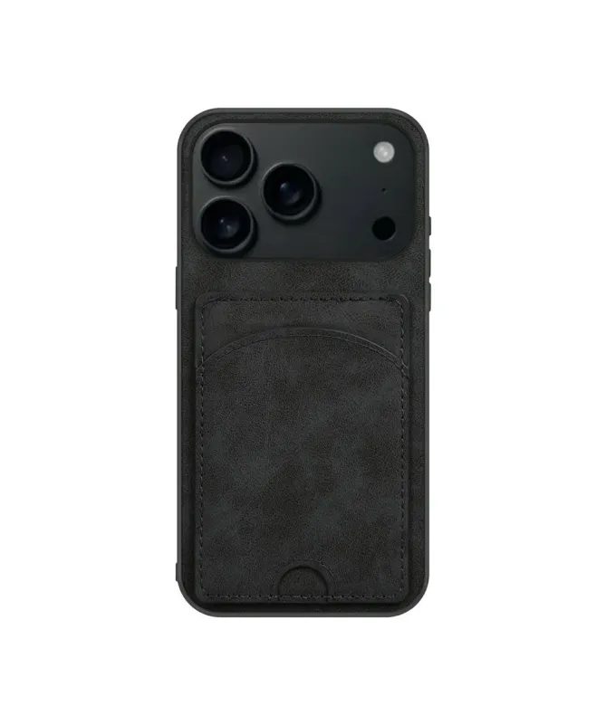 Coque iPhone 17 Pro Max | Étui Cuir Carte & Support