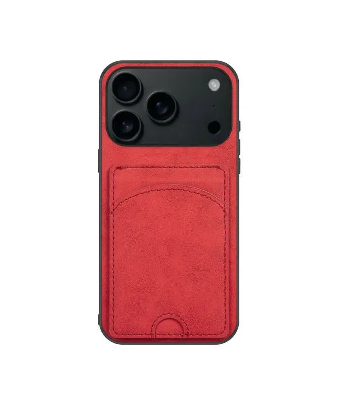 Coque iPhone 17 Pro Max | Étui Cuir Carte & Support
