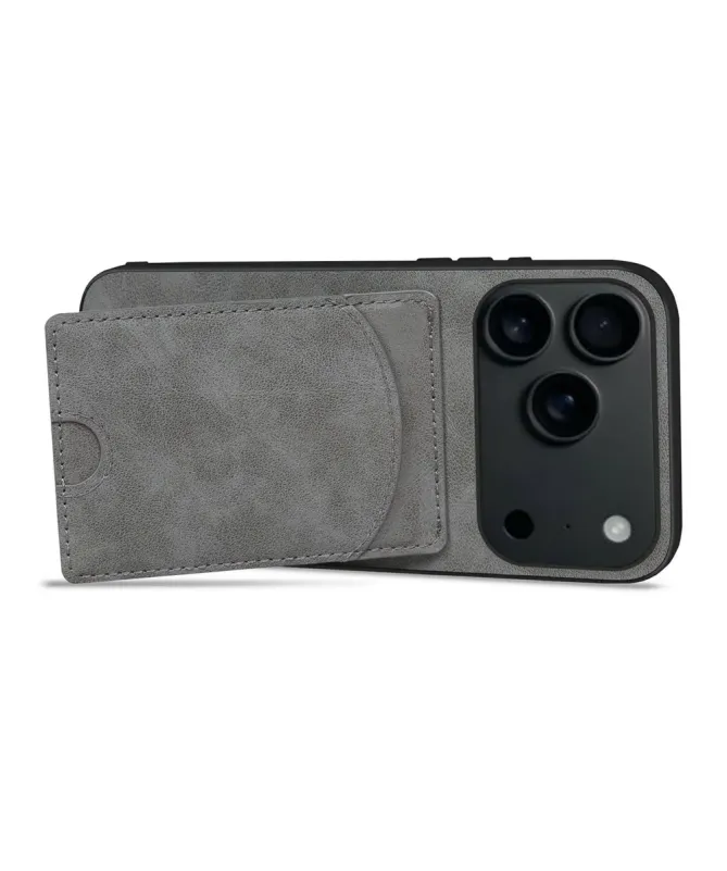 Coque iPhone 17 Pro Max | Étui Cuir Carte & Support