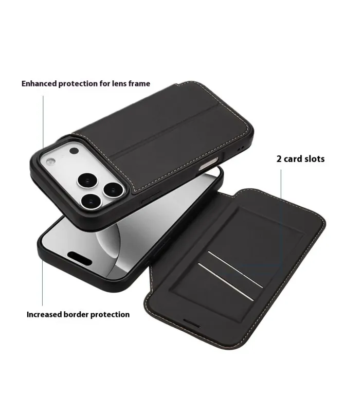 Coque iPhone 17 Pro Max | Étui Cuir Portefeuille