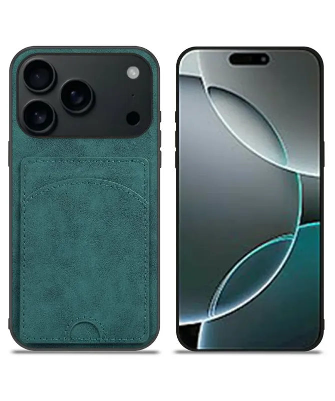 Coque iPhone 17 Pro Max | Étui Cuir Carte & Support