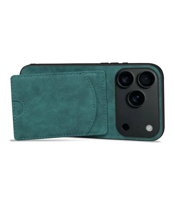 Coque iPhone 17 Pro Max | Étui Cuir Carte & Support