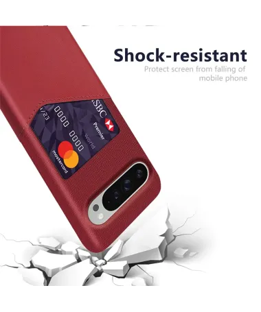 Coque Google Pixel 10 / 10 Pro Texture Tissu et Porte-carte | TÄCKA Rouge - photo 10