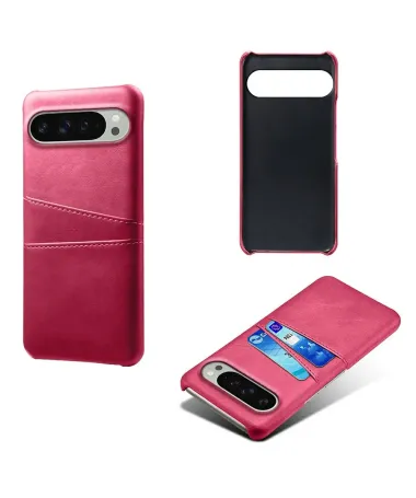 Coque Google Pixel 10 / 10 Pro Porte Cartes Simili Cuir Basique Magenta - photo 23