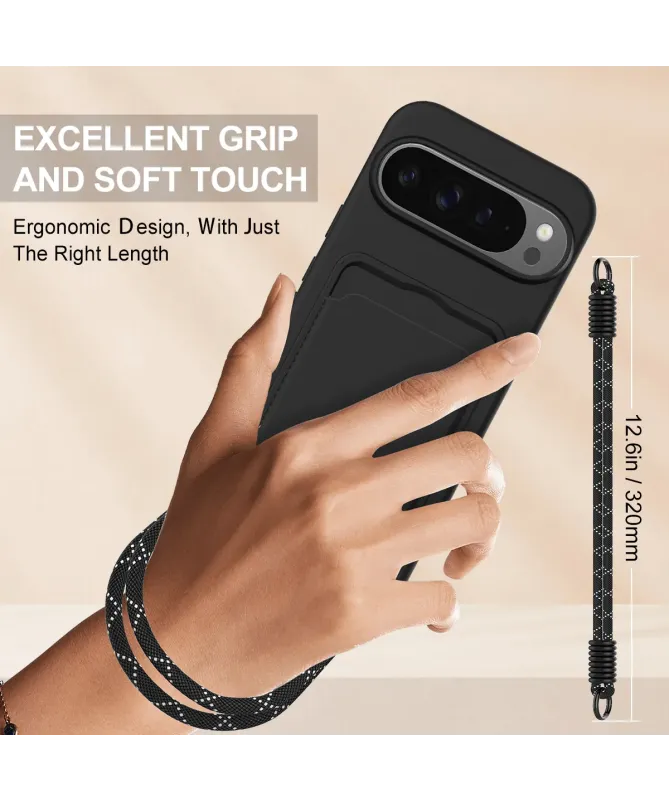 Coque avec Mini Cordon Google Pixel 10 Pro Silicone et Porte-carte
