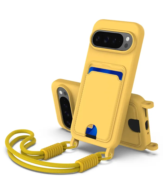 Coque avec Mini Cordon Google Pixel 10 Pro Silicone et Porte-carte