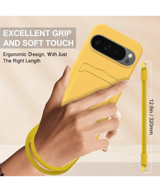 Coque avec Mini Cordon Google Pixel 10 Pro Silicone et Porte-carte