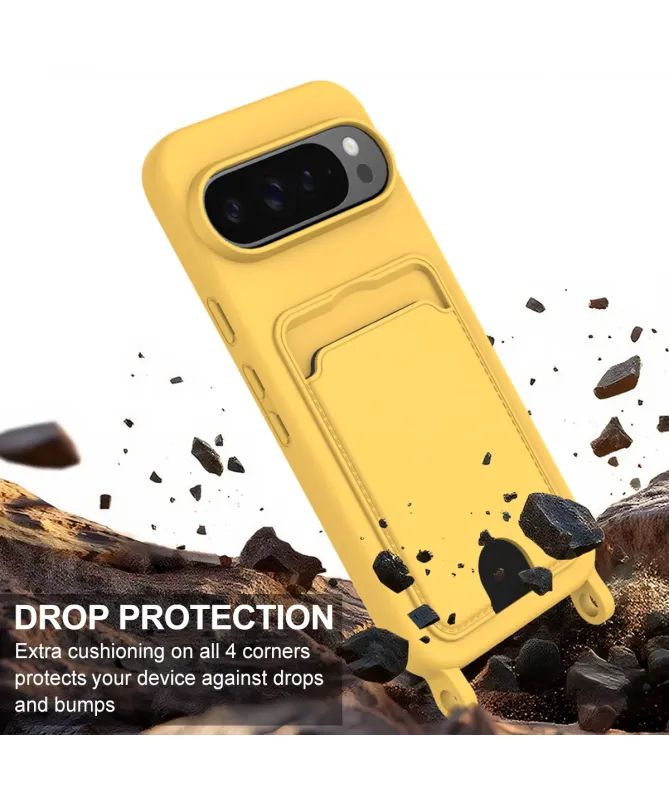 Coque avec Mini Cordon Google Pixel 10 Pro Silicone et Porte-carte