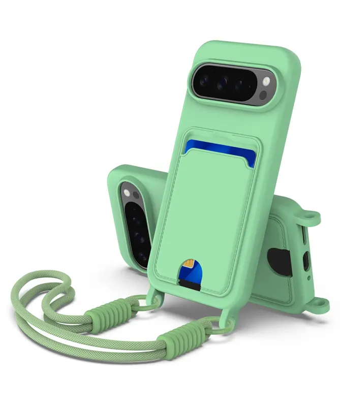Coque avec Mini Cordon Google Pixel 10 Pro Silicone et Porte-carte